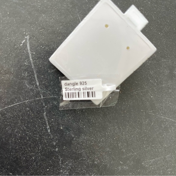 Sterling silver 925 cubic zirconium dangle earrings - Picture 7 of 10